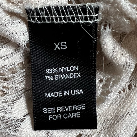 BUCKLE BLACK CREAM LACE FULL LENGTH TURTLENECK TANK TOP  SIZE XS - Picture 5 of 7